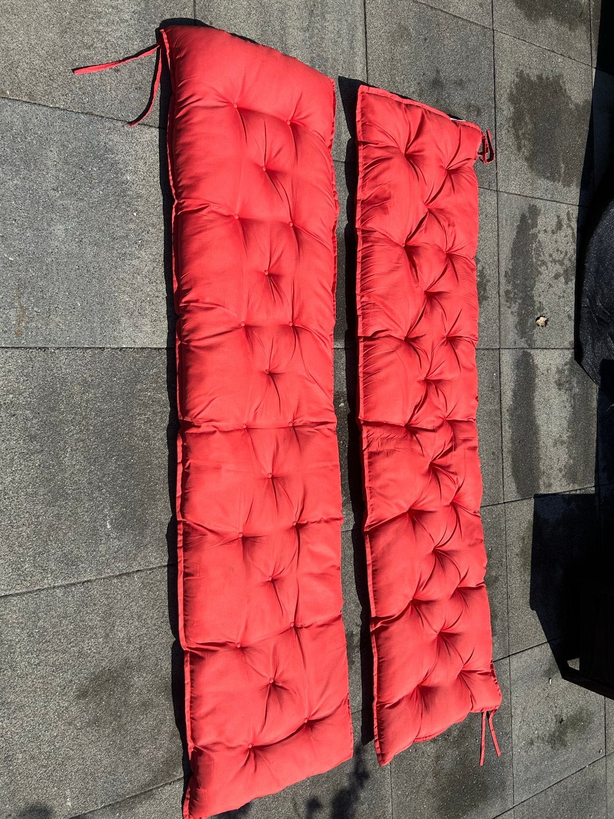 VidaXL Kussens 2x Rood Oxford Stof 200x(50+50)x7 cm, Ophalen of Verzenden, Gebruikt