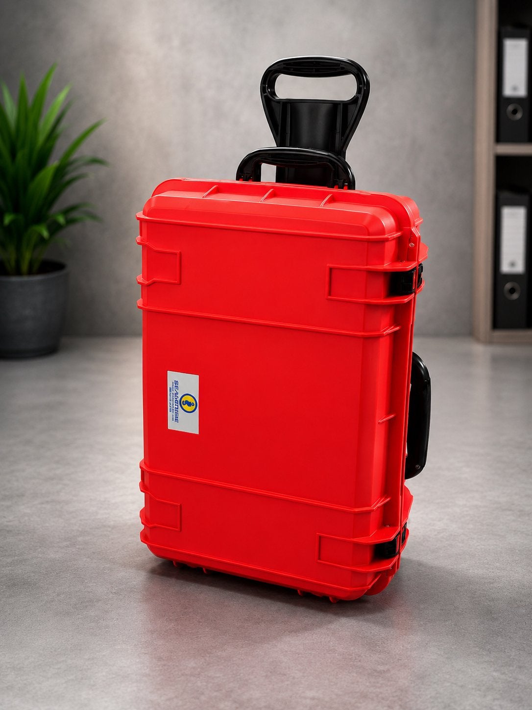 Seahorse waterdichte transportkoffer met wielen 63x43x28 cm, Wieltjes, Gebruikt, Hard kunststof, 45 tot 55 cm
