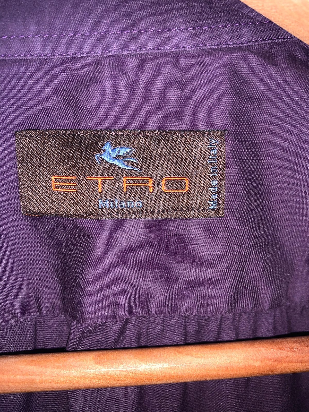 Etro Milano Heren Overhemd - Paars - Maat 42 (L), Ophalen of Verzenden, Zo goed als nieuw, Paars, Halswijdte 41/42 (L)