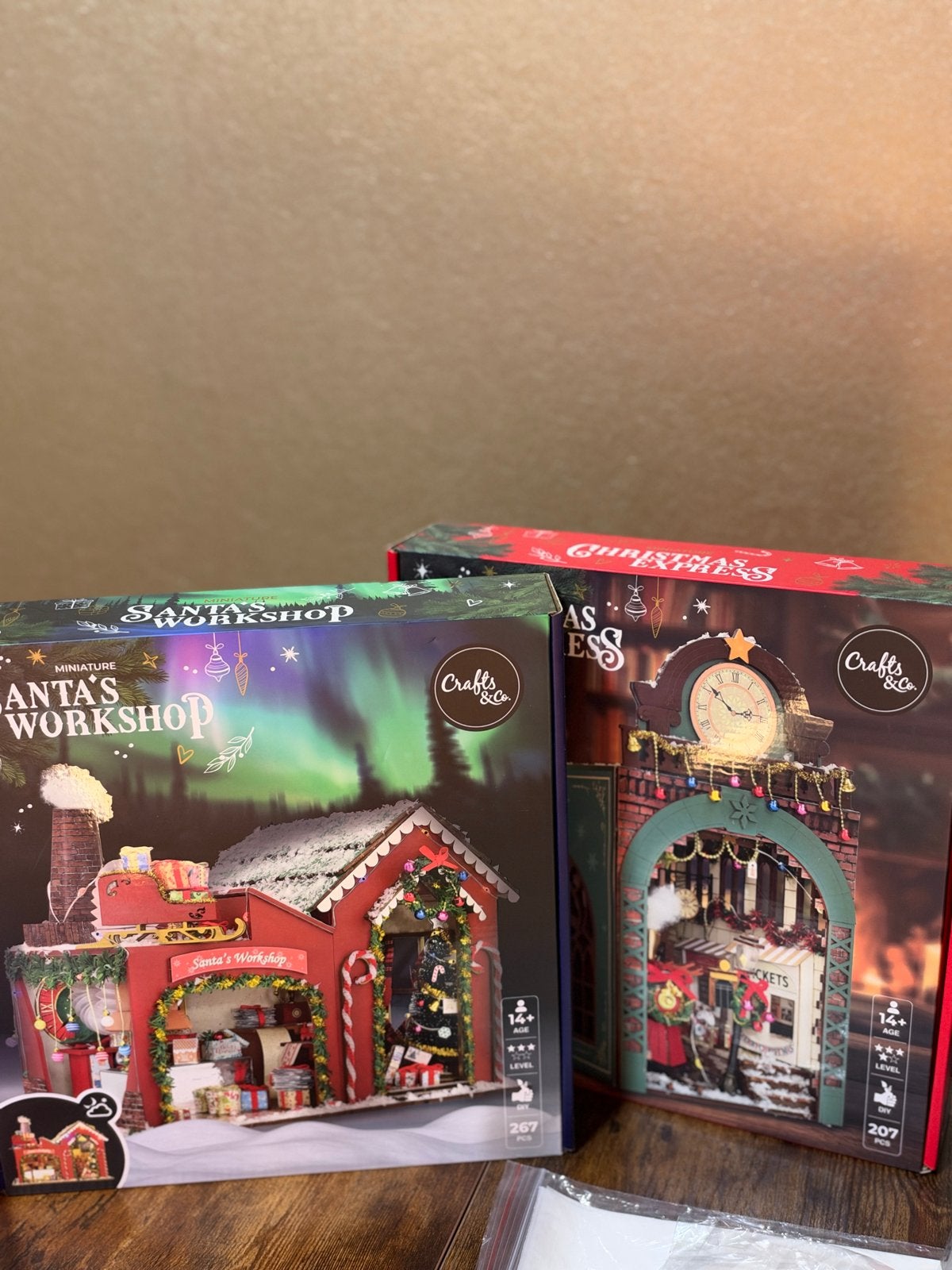 Miniatuur kersthuisjes Craft & Co - DIY set nieuw, Hobby en Vrije tijd, Nieuw, Meerkleurig, Overige merken, Knutselset