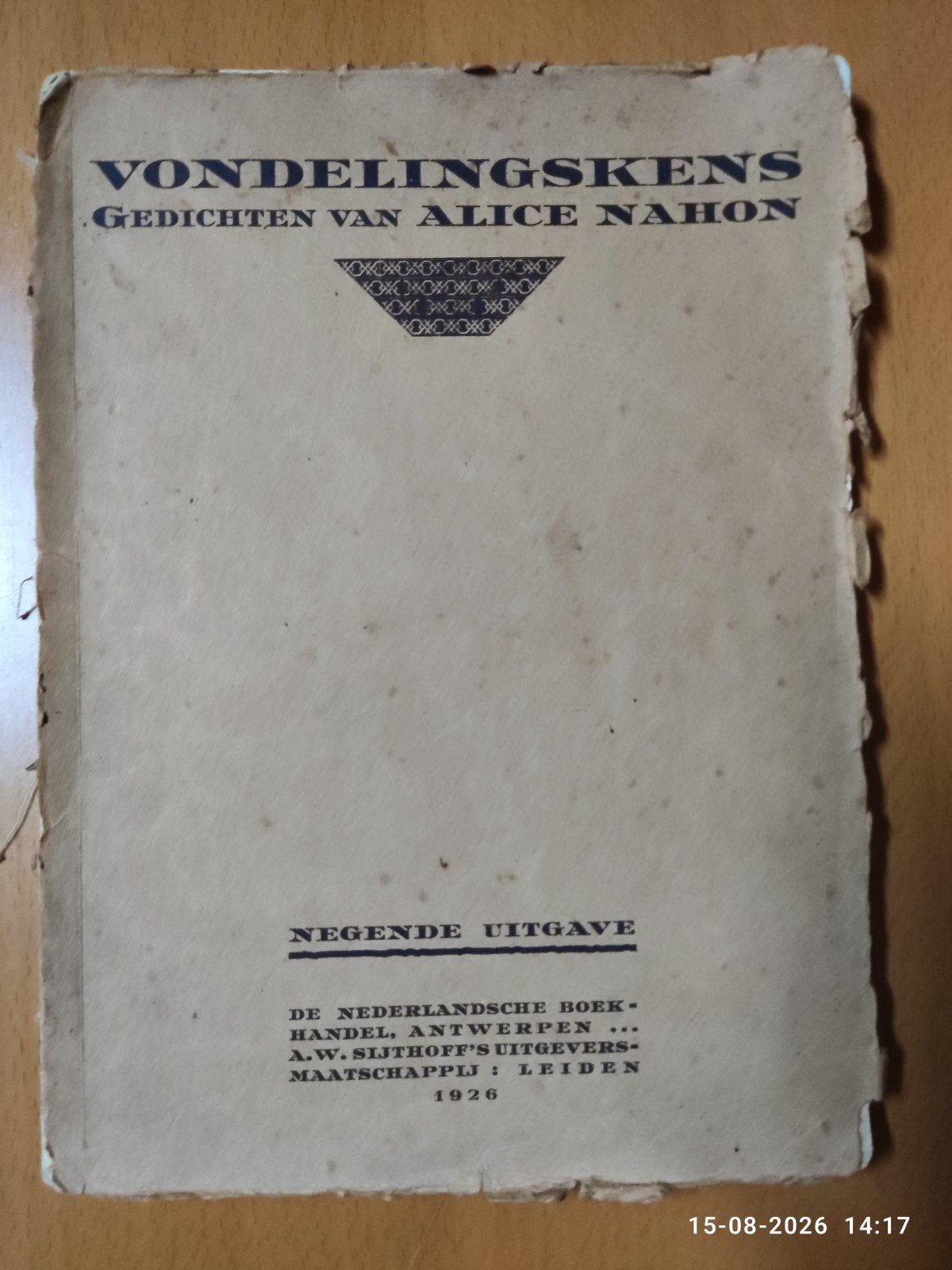 Vondelingskens. Gedichten van Alice Nahon, Boeken, Ophalen of Verzenden