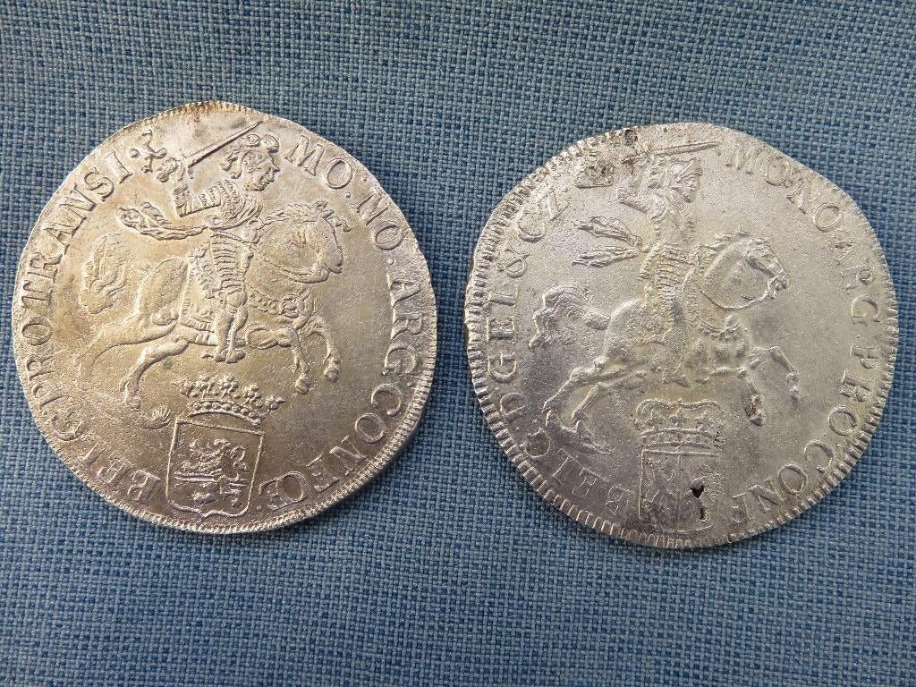 Zilveren rijders - Overijssel / Gelderland - 1733 / 1734, Postzegels en Munten, Munten | Nederland, Vóór koninkrijk, Setje, Zilver