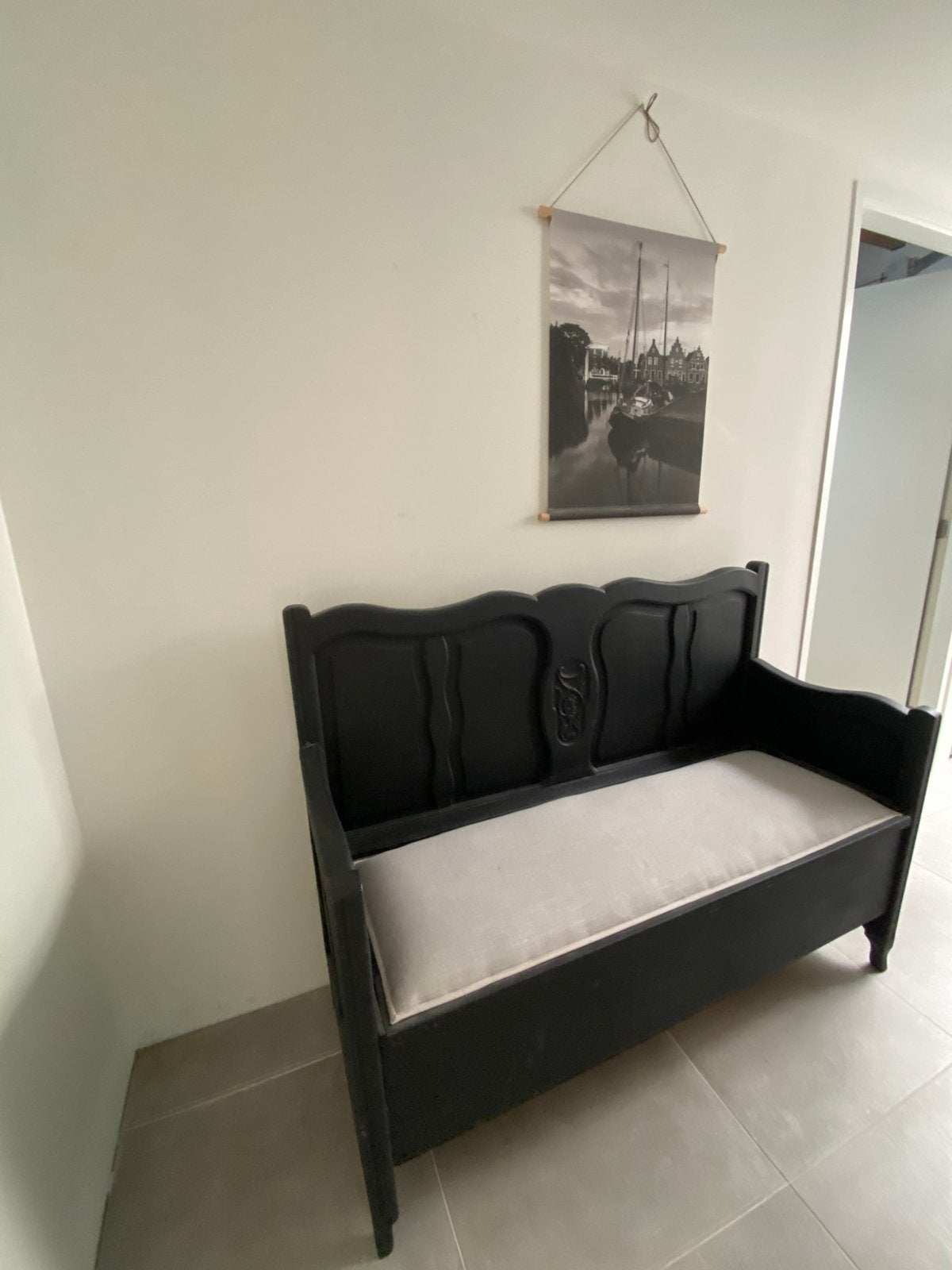 Klepbankje, Huis en Inrichting, Ophalen, Gebruikt, Minder dan 75 cm, Tweepersoons