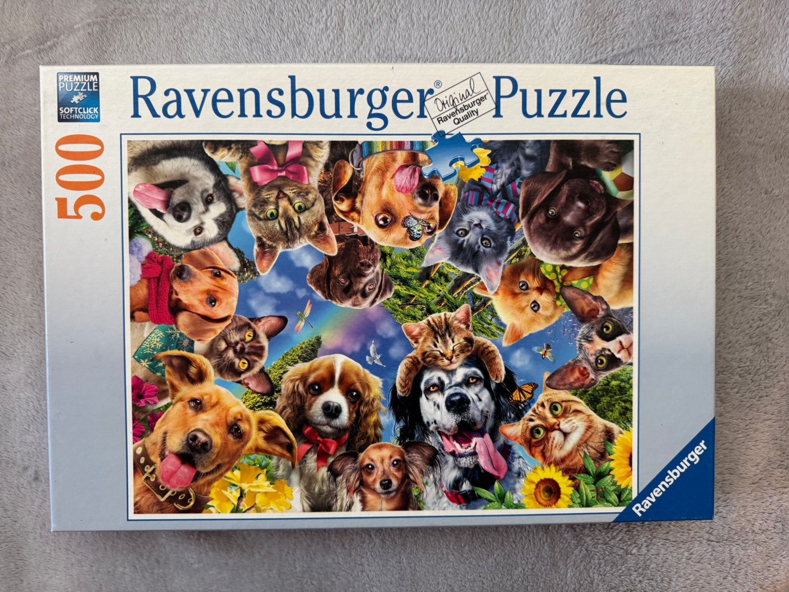 Honden & kattenselfie ~ Ravensburger puzzel 500 stukjes, Ophalen of Verzenden, 500 t/m 1500 stukjes, Legpuzzel