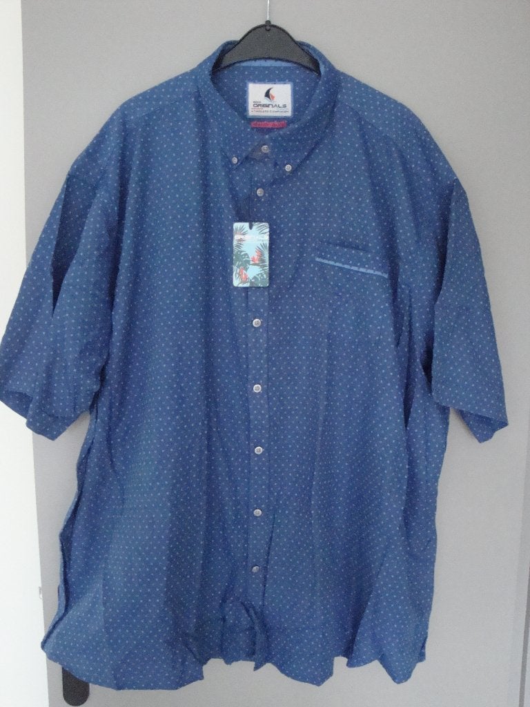 Maat 6XL. Nieuw blauw GCM ORIGINALS overhemd met een werkje., Kleding | Heren, Overhemd, GCM ORIGINALS, Blauw, Nieuw