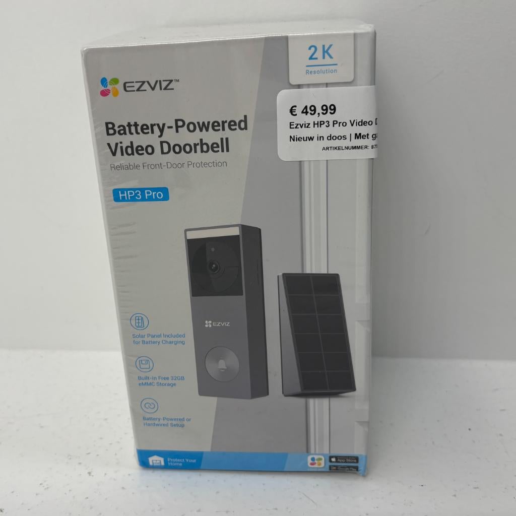 Ezviz HP3 Pro Video Deurbel | Nieuw in doos | Met garantie, Huis en Inrichting, Deurbellen, Toulonselaan 72, Nieuw, Ophalen of Verzenden
