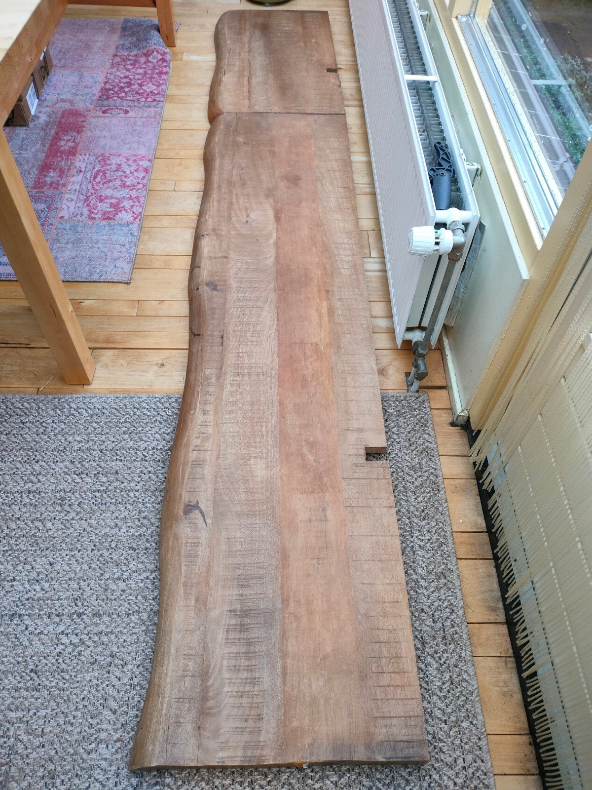 Unieke boomstam vensterbank - Massief hout, Ophalen, Gebruikt