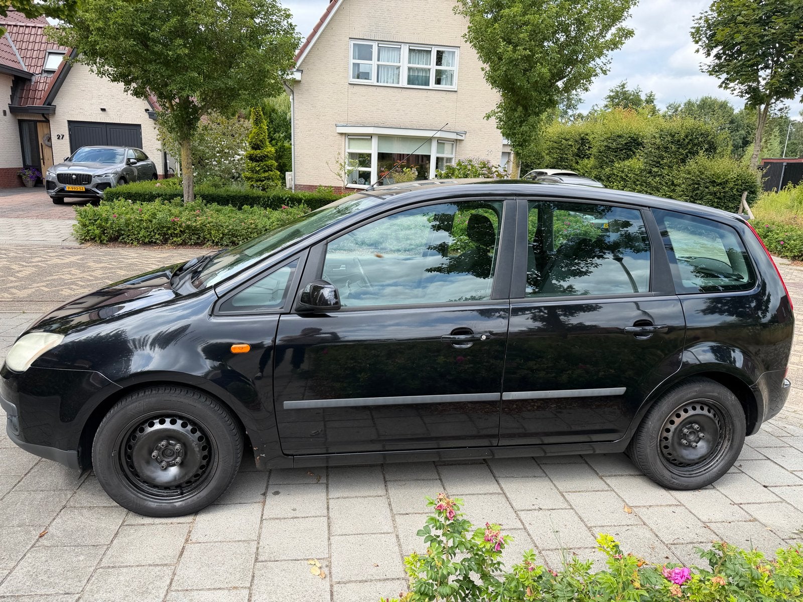Ford C-Max 1.6 2005 +set orginele lichtmetalen velgen, Auto's, Voorwielaandrijving, 1596 cc, 4 cilinders, 100 pk