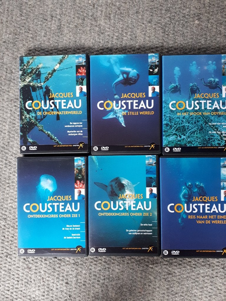 6 dvd's Jacques Cousteau, Engels, Verzenden, Alle leeftijden, Natuur