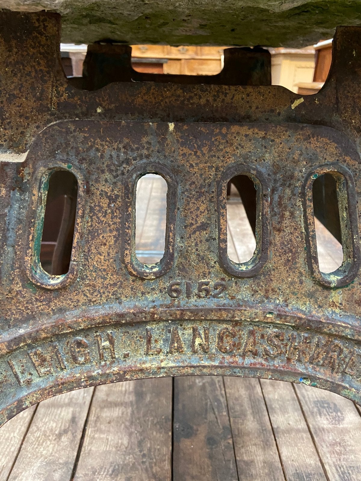 Stoere industriële Engelse fabriekstafel werktafel, Ophalen