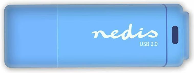 Nedis USB 2.0 Flash Drive 16GB Blauw, Computers en Software, USB Sticks, Ophalen of Verzenden, Nieuw, Nedis, 16 GB