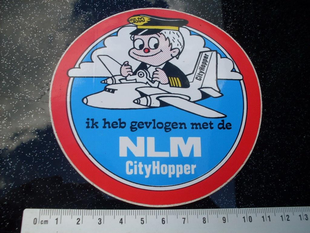 sticker ik heb gevlogen met de NLM cityhopper, Verzamelen, Verzenden, Zo goed als nieuw, Bedrijf of Vereniging