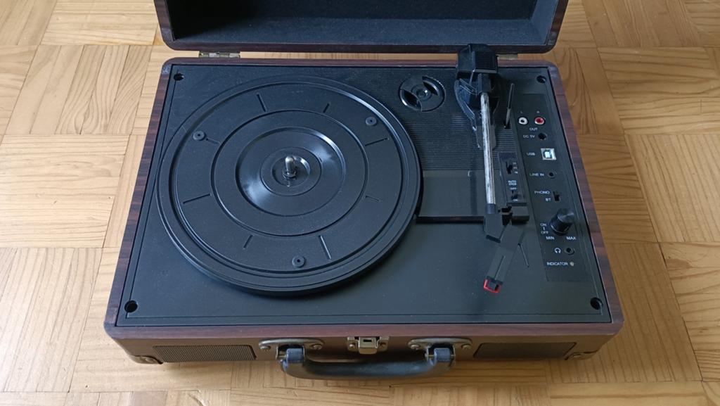 Fenton Platenspeler Koffer - Linker speaker defect, Gebruikt, USB-aansluiting, Platenspeler, Ophalen