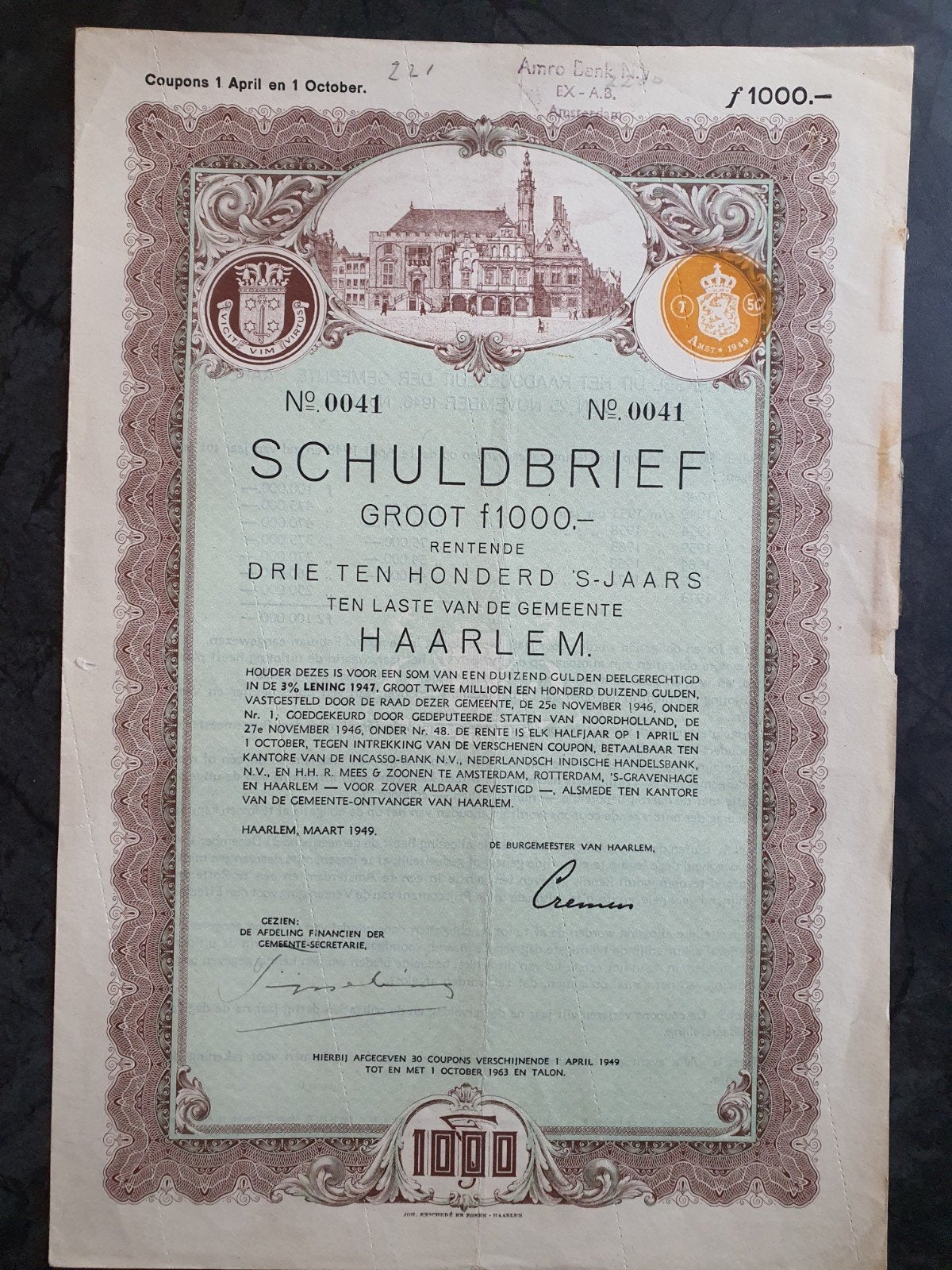 Obligatie, Ophalen