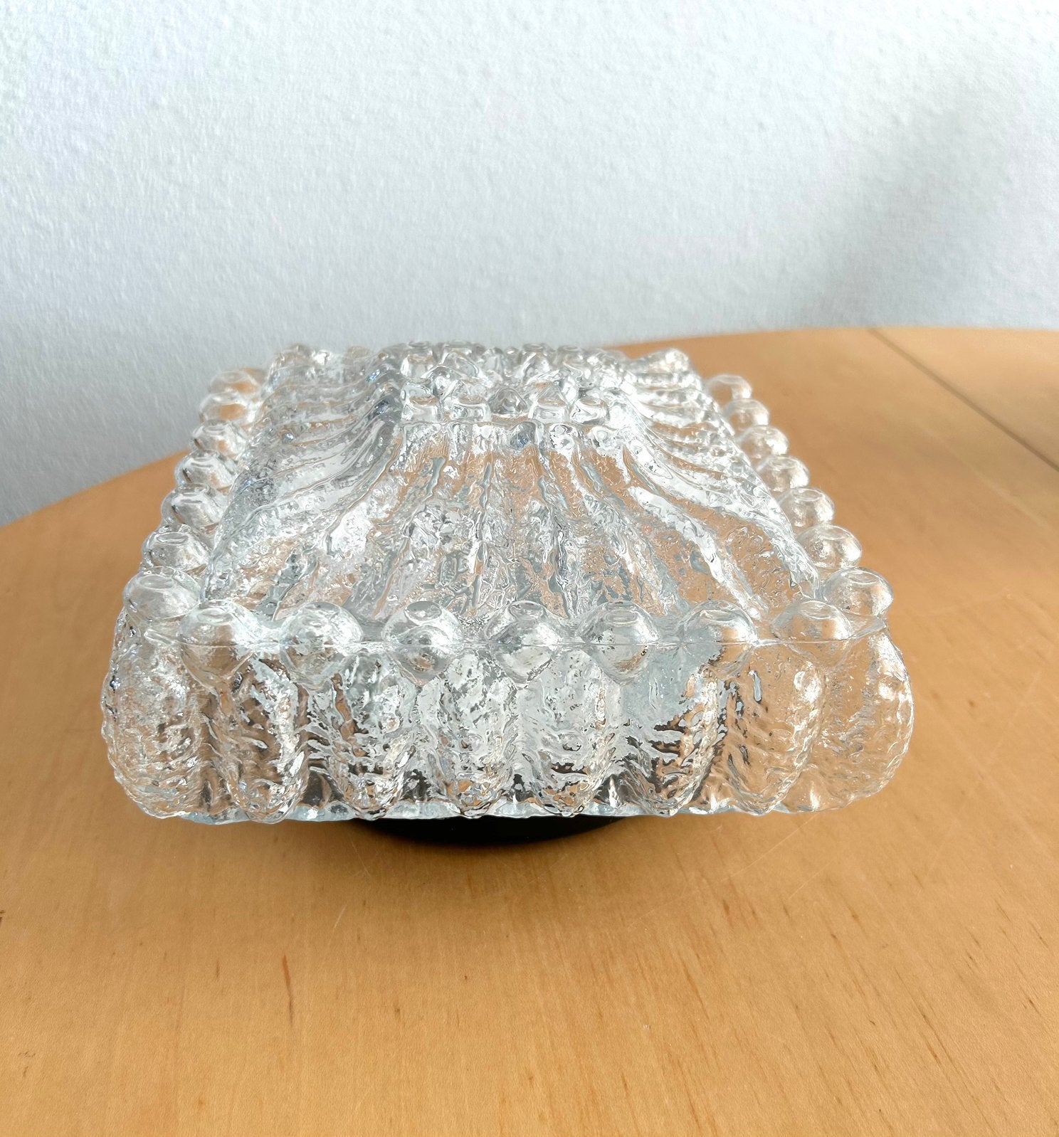 Herda vierkante plafondlamp ijsglas, Ophalen of Verzenden, Zo goed als nieuw