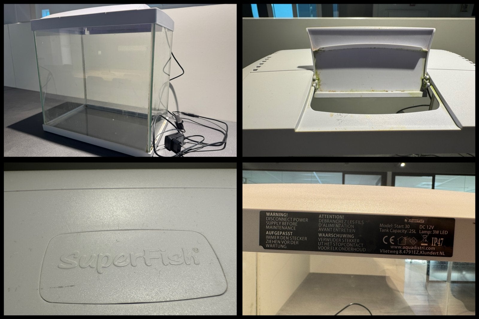 Superfish aquarium 25 liter, Ophalen, Gebruikt, Leeg aquarium, Superfish