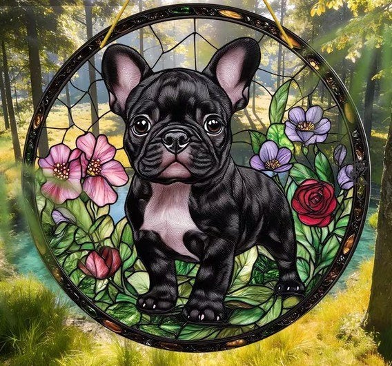 Raamhanger franse bulldog puppy, Verzenden, Meerkleurig, Nieuw, Kunststof
