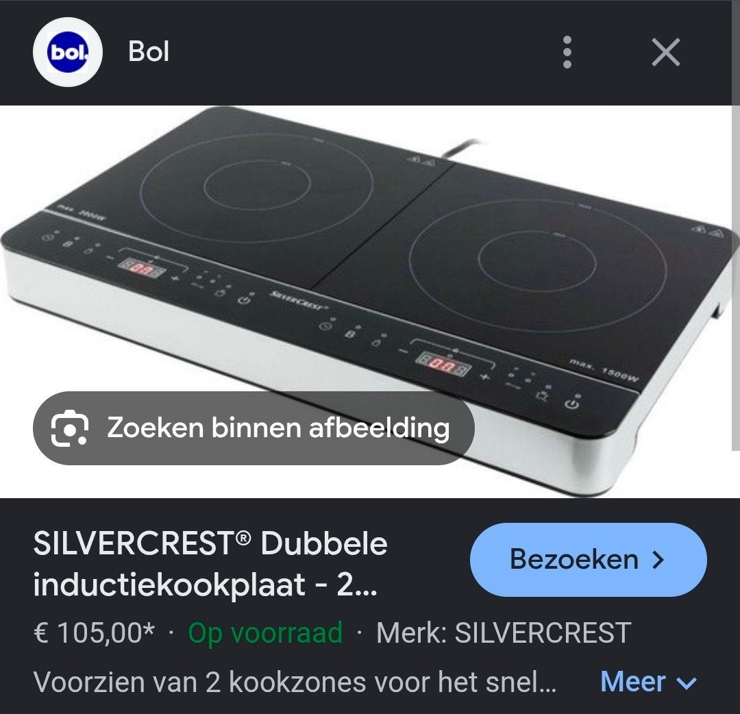 SILVERCREST Dubbele inductiekookplaat - 2 kookzones, Ophalen of Verzenden, Vrijstaand, Inductie, 3 kookzones of minder