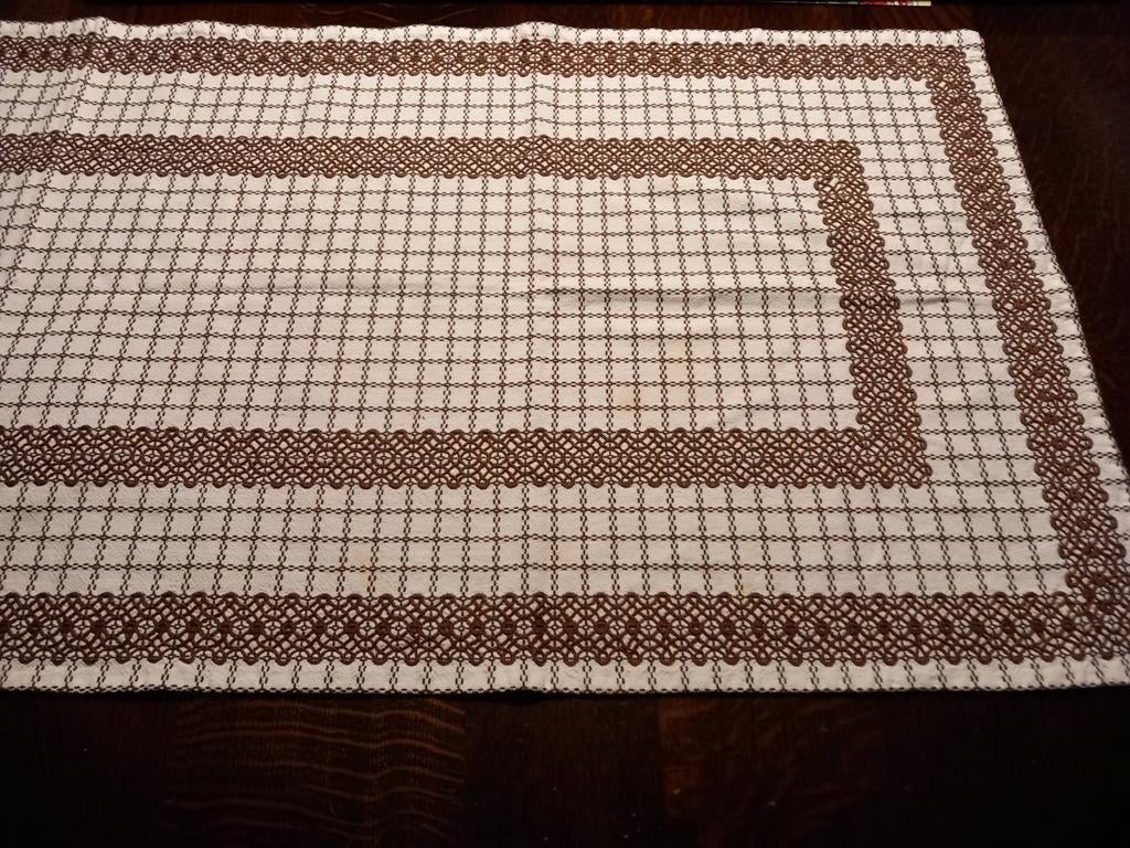 Vintage Hardanger geborduurd tafelloper, Ophalen of Verzenden, Rechthoek