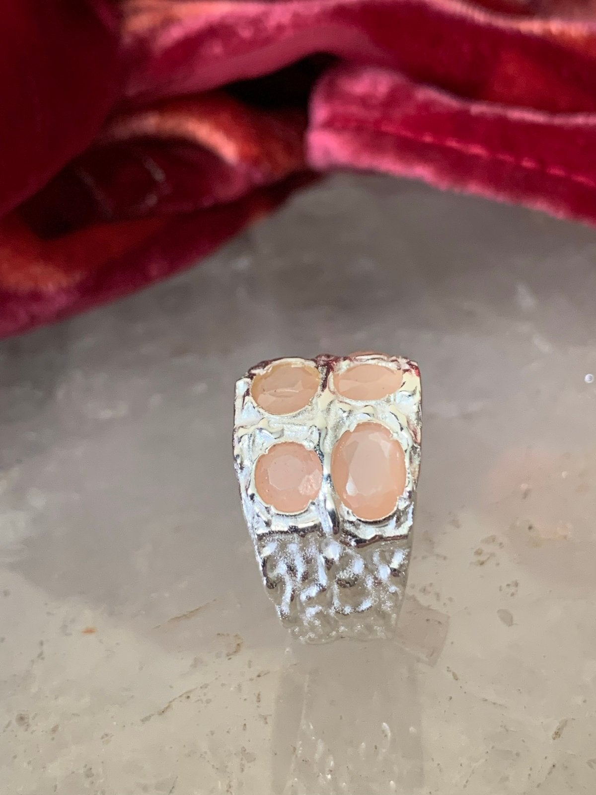 Maansteen roze beschermt geluk intuïtie meditatie harmonie, Sieraden, Tassen en Uiterlijk, Magnolia11, Nieuw, Ophalen of Verzenden
