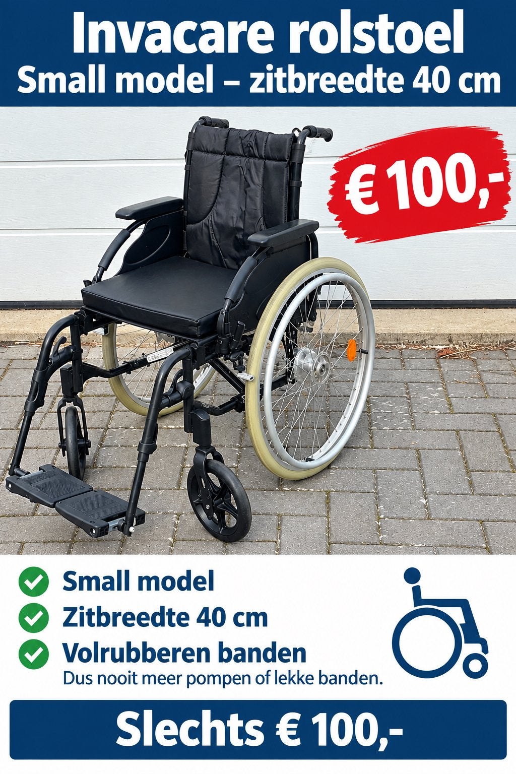 Invacare inklapbare Rolstoel , sterk , degelijk, Diversen, Invacare, Meer info ☎️0️⃣6️⃣➖2️⃣0️⃣9️⃣0️⃣1️⃣0️⃣4️⃣0️⃣, Zo goed als nieuw