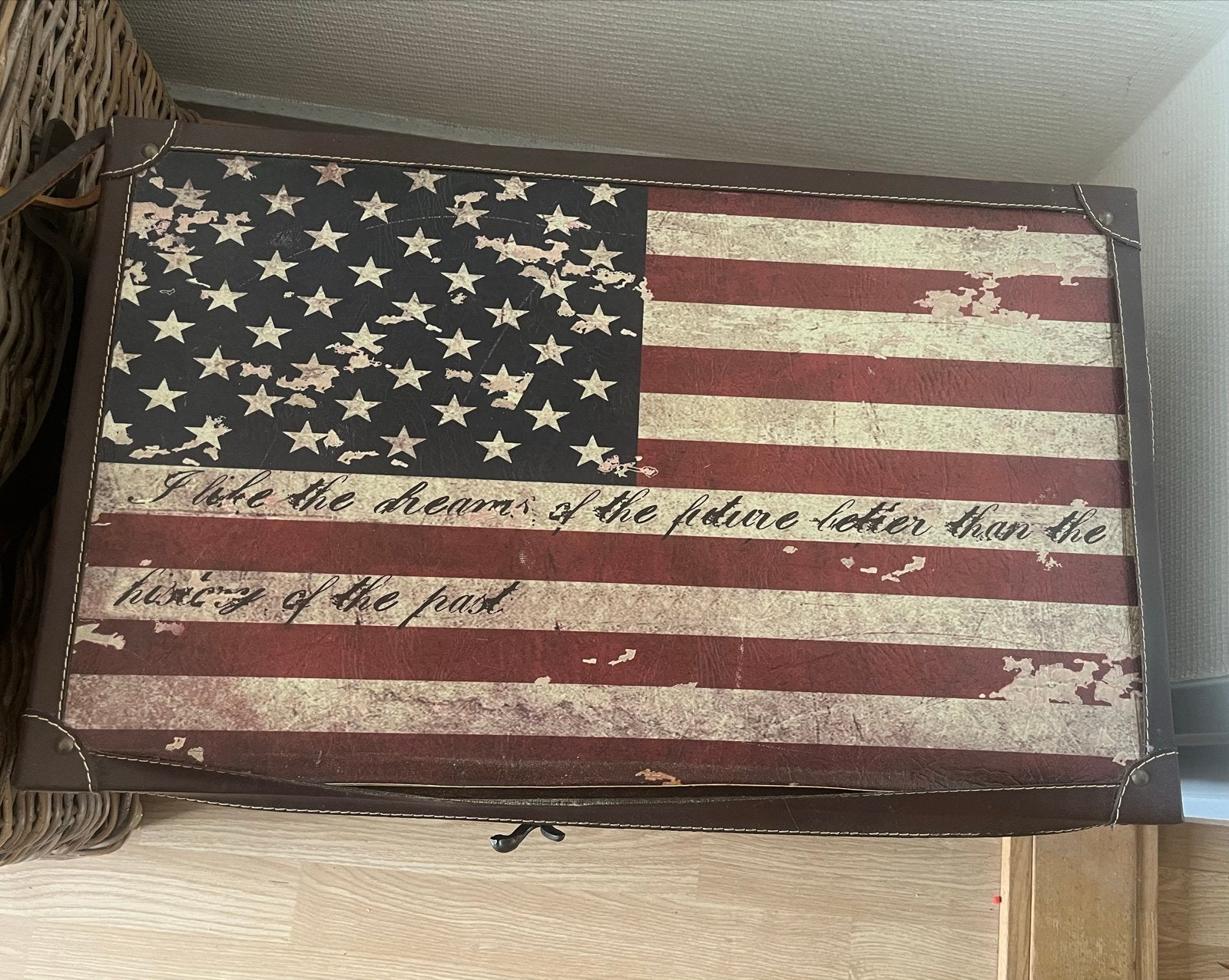 Opbergkist Stars & Stripes - Amerikaans design, Ophalen, Overige materialen, Minder dan 50 cm, Gebruikt