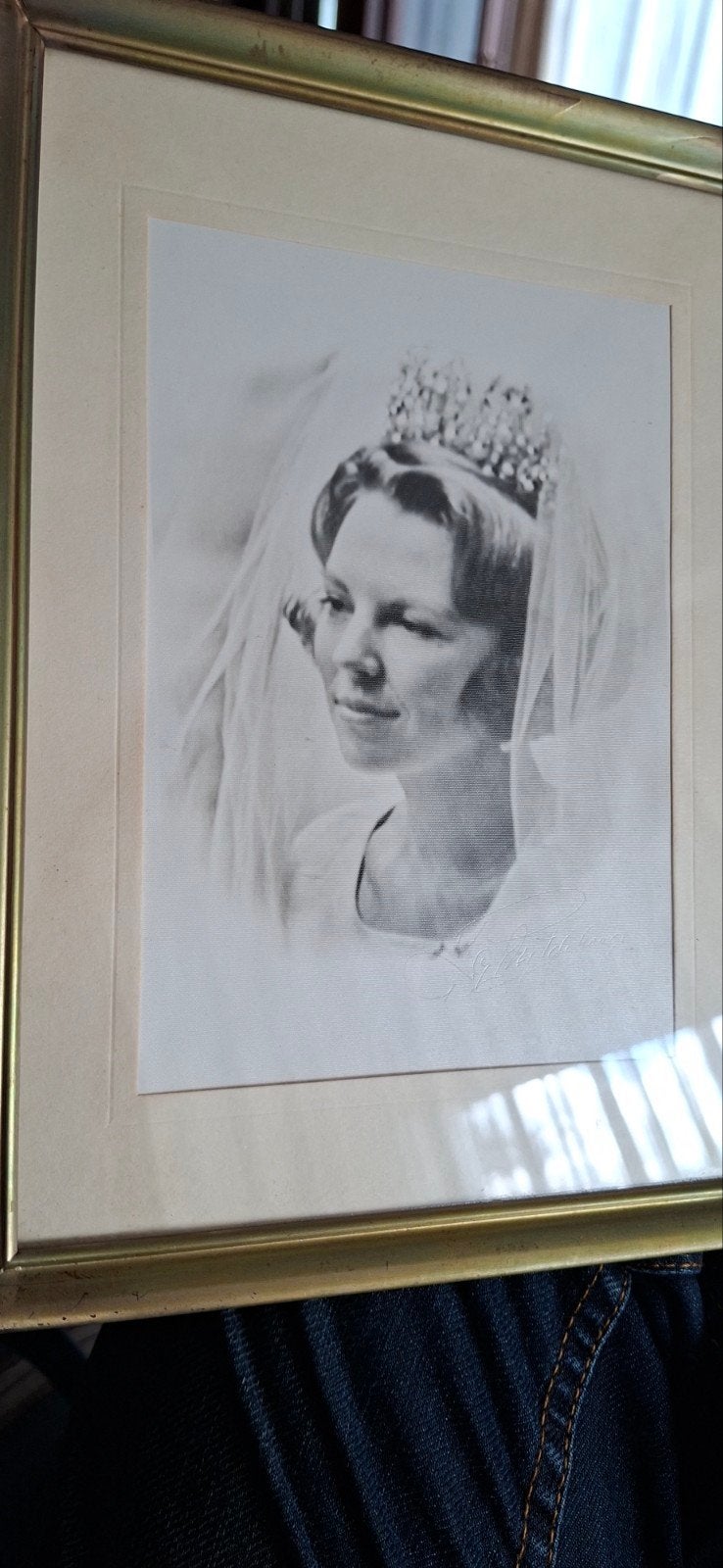 Ingelijste foto van Koningin Beatrix, Ophalen of Verzenden