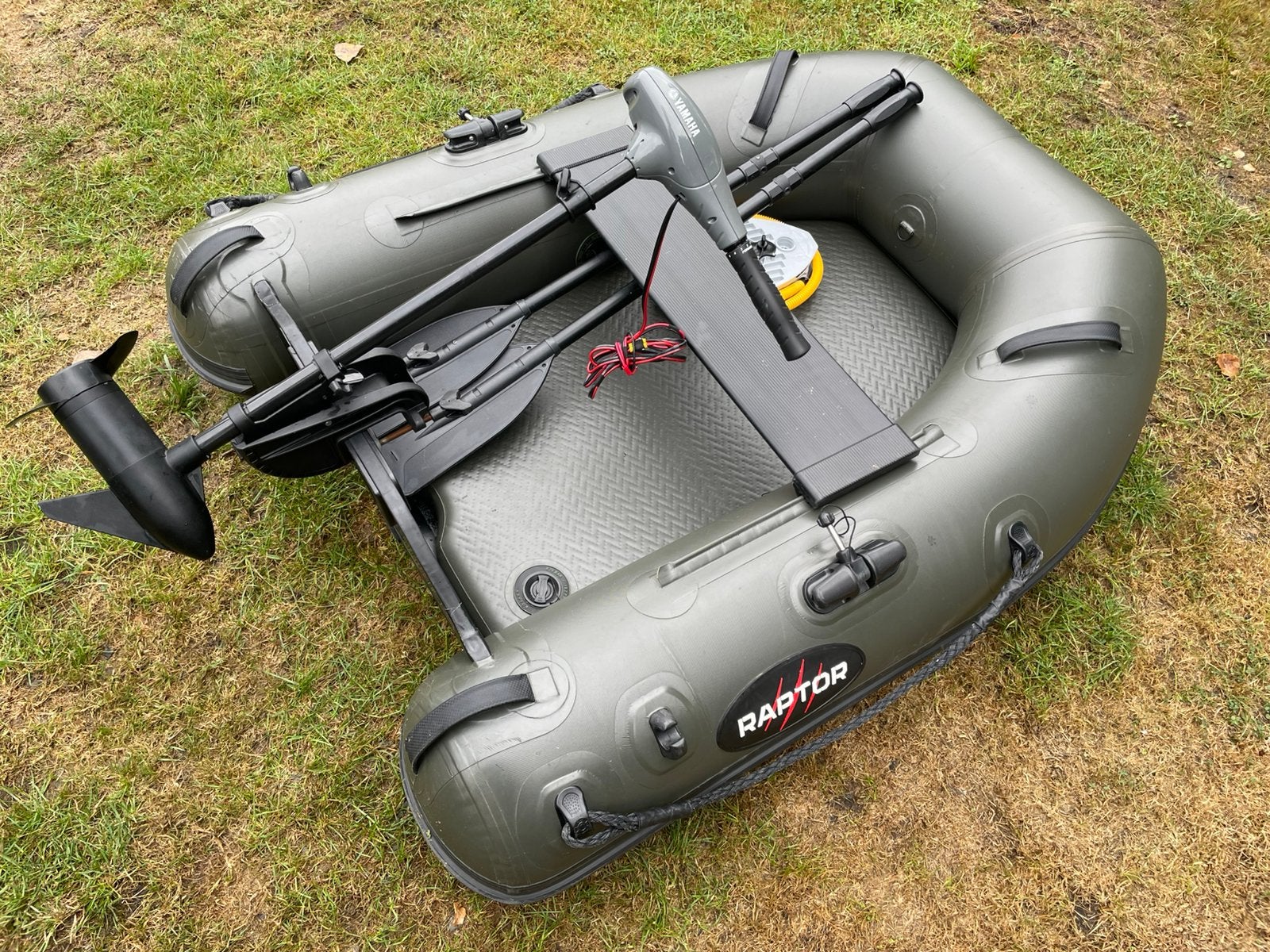 Raptor Fast 160 Airdeck rubberboot + Yamaha M12 E-Drive 30lb, Watersport en Boten, Ophalen, Gebruikt, Overige typen