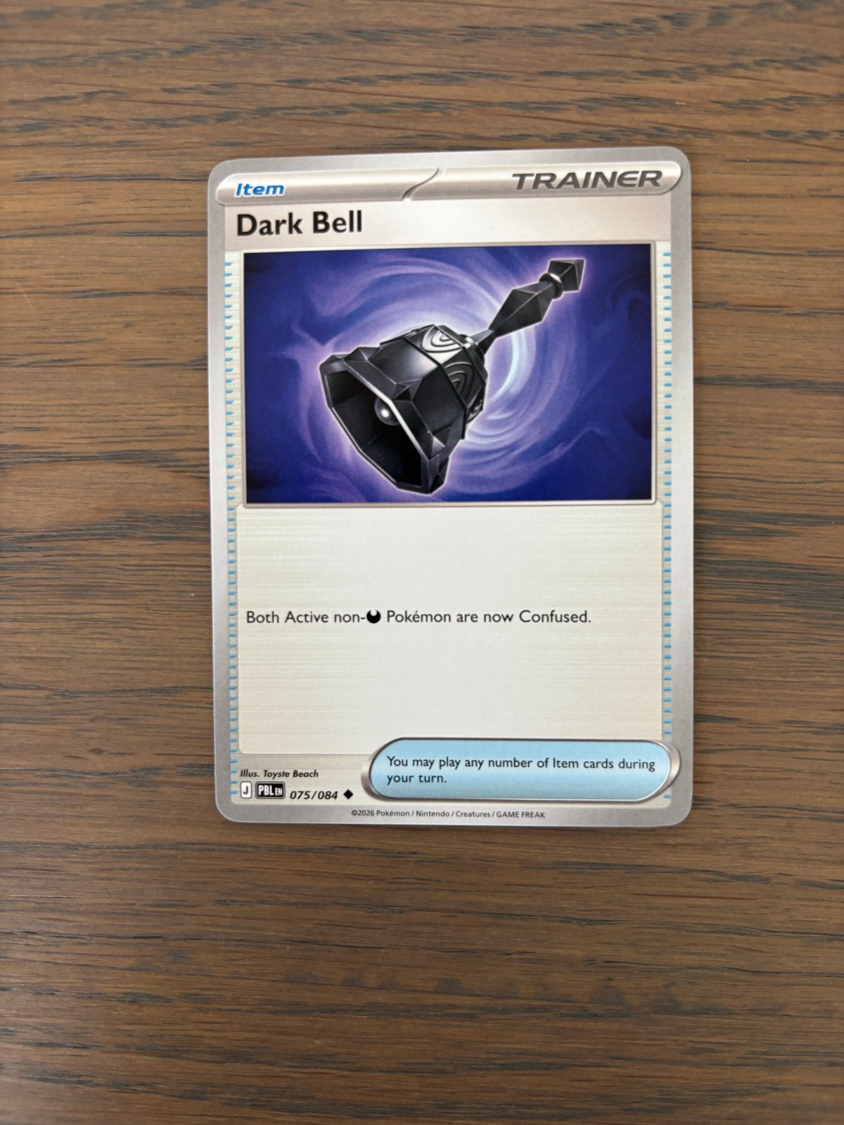 Pokémon TCG: Dark Bell Trainer Kaart (075/084), Ophalen of Verzenden, Nieuw, Losse kaart