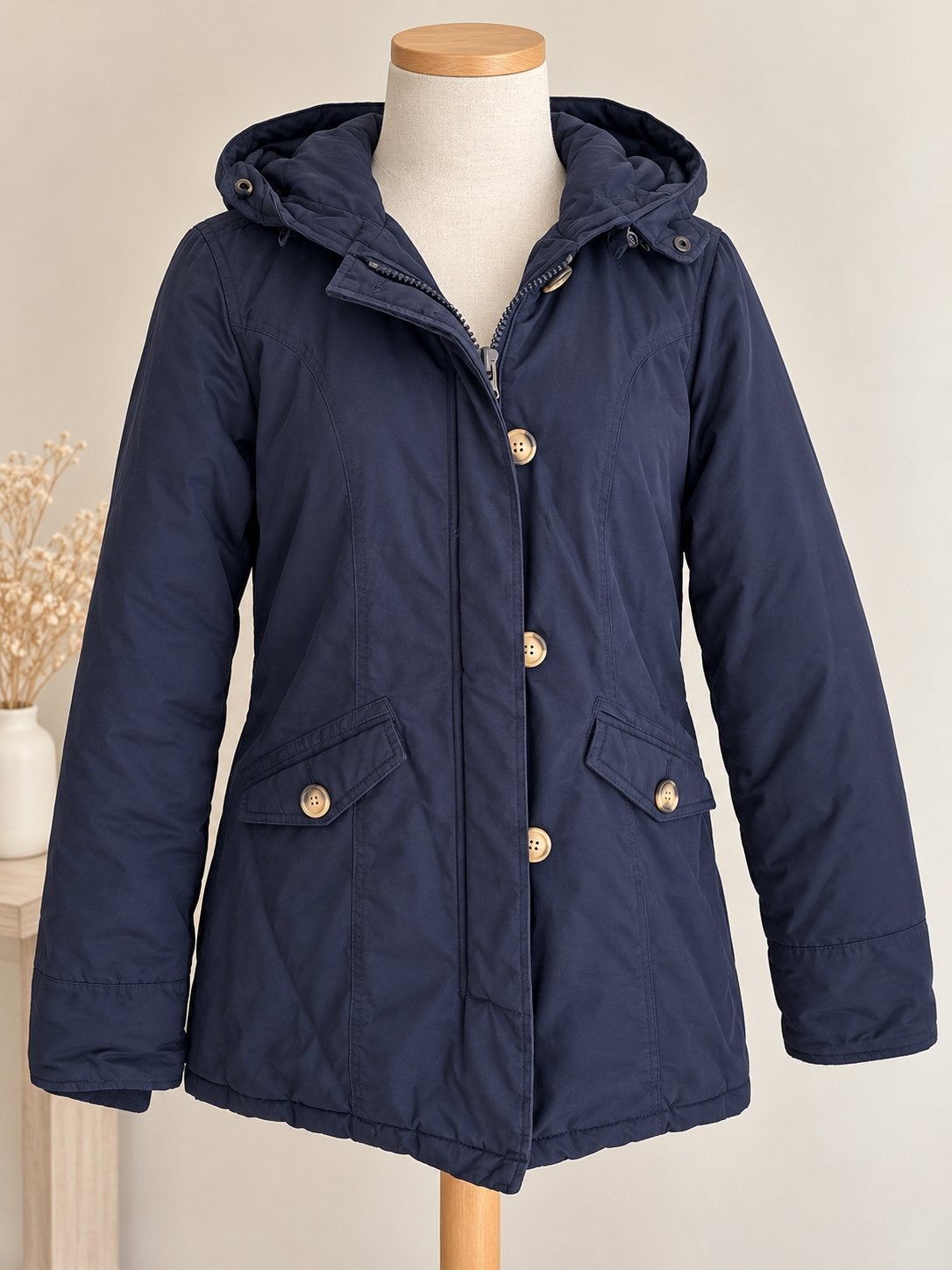 Donkerblauwe parka jas van Circle of Trust, Ophalen of Verzenden, Gedragen, Maat 38/40 (M), Blauw