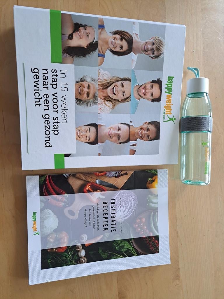 Happy Weight Afvalpakket: Boeken & Bidon voor Gezond Gewicht, Boeken, Gezondheid, Dieet en Voeding, Ophalen of Verzenden, Zo goed als nieuw
