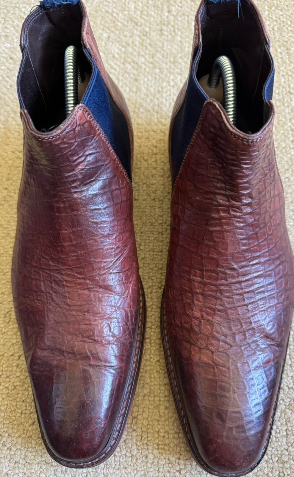 Greve, 7,5, bruin/blauw, ChelseaBoots, in goede conditie, Kleding | Heren, Schoenen, Bruin, Boots, Ophalen of Verzenden, Zo goed als nieuw
