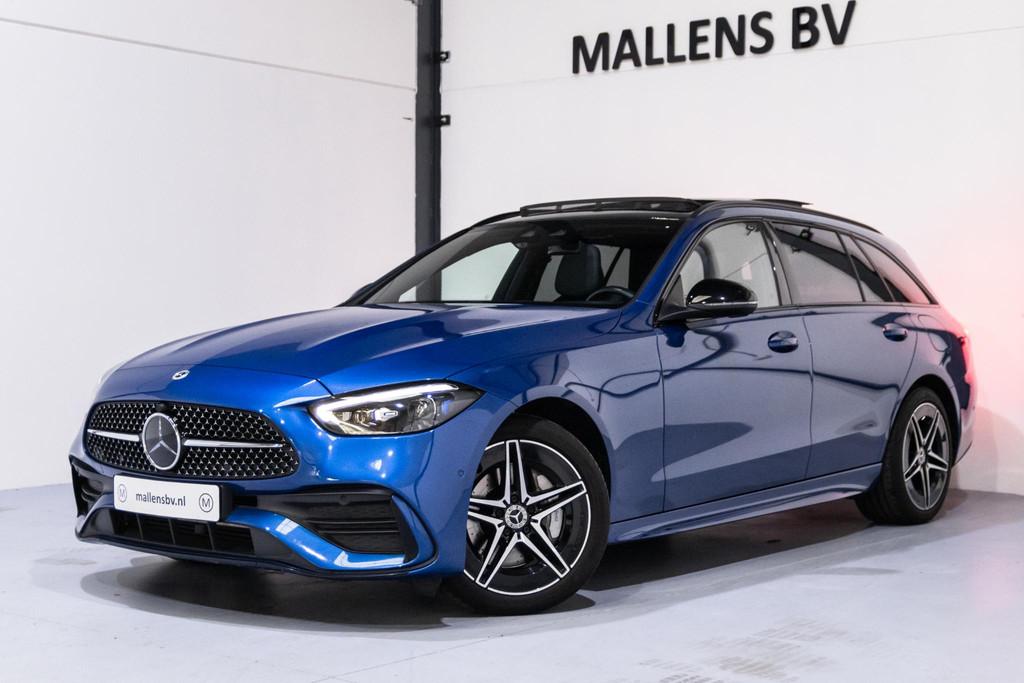 Mercedes-Benz C-klasse 300 e AMG Line PANO/LEDER/HUD/DEALERO, Auto's, Mercedes-Benz, Automaat, Achterwielaandrijving, 4 cilinders