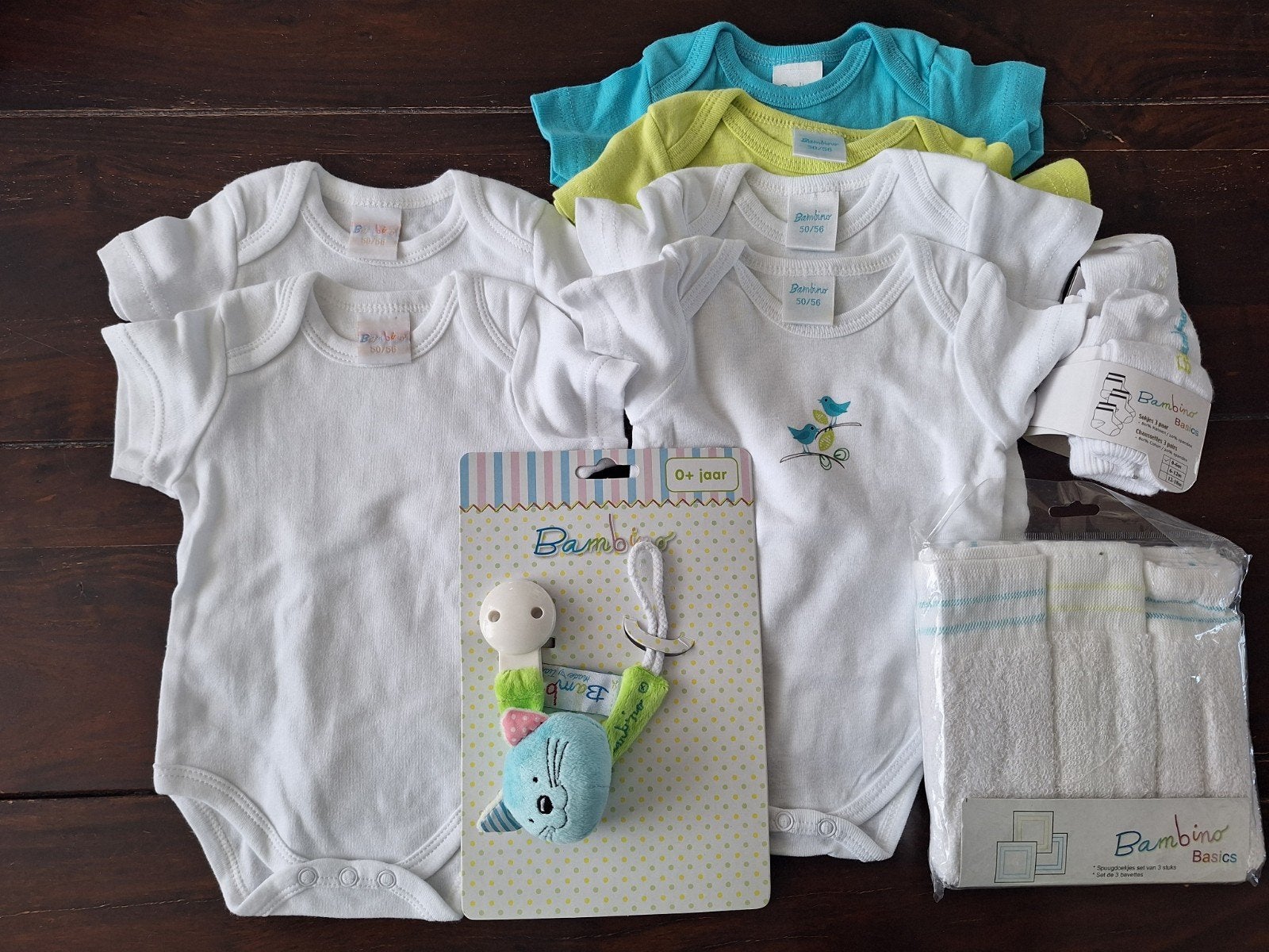 Bambino Babyrompers  en Accessoires Set (Nieuw), Verzenden, Nieuw, Bambino, Jongetje of Meisje