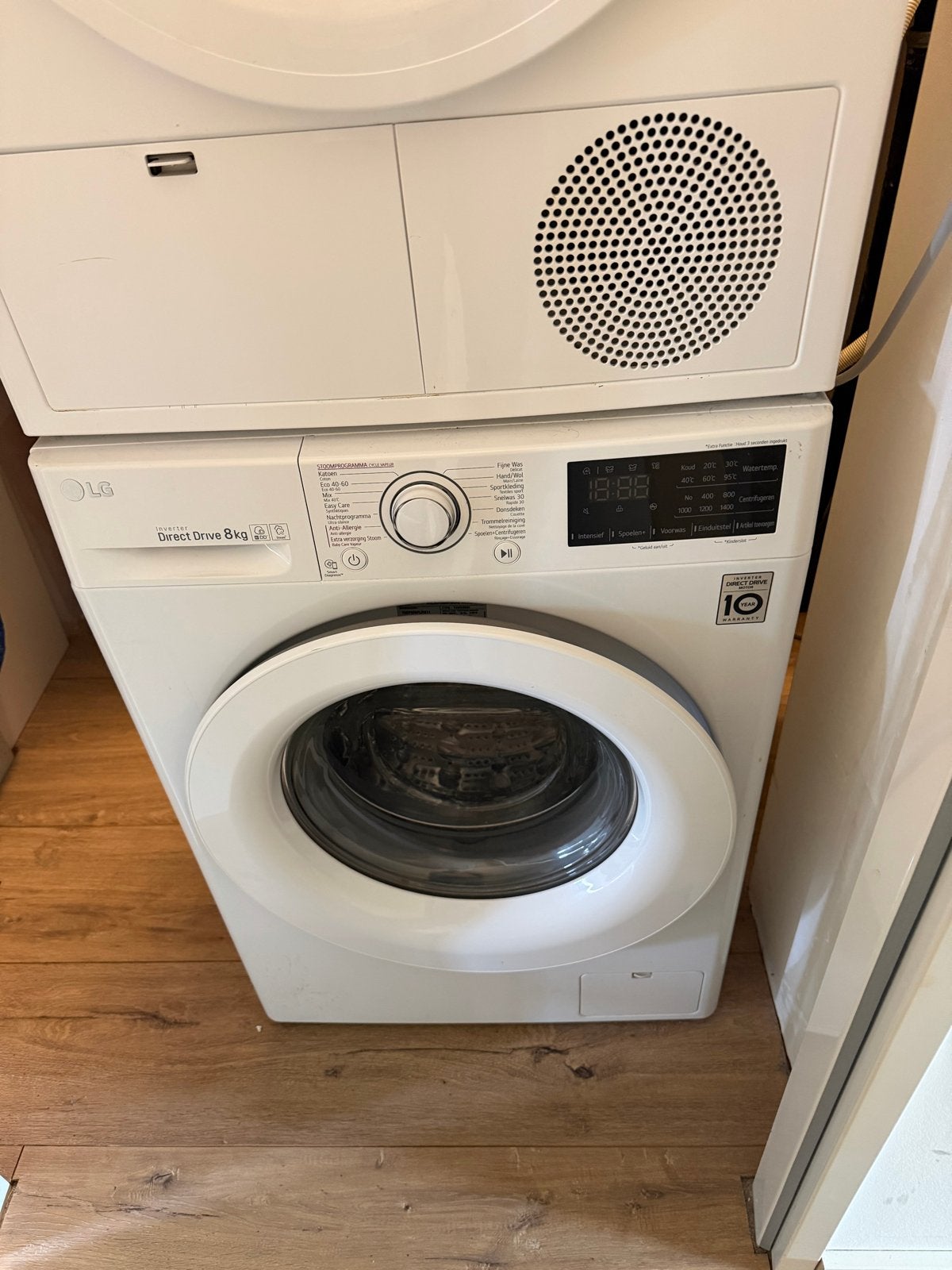 LG Direct Drive 8kg Wasmachine - Zo goed als nieuw, Ophalen, 1200 tot 1600 toeren, 8 tot 10 kg, Zo goed als nieuw