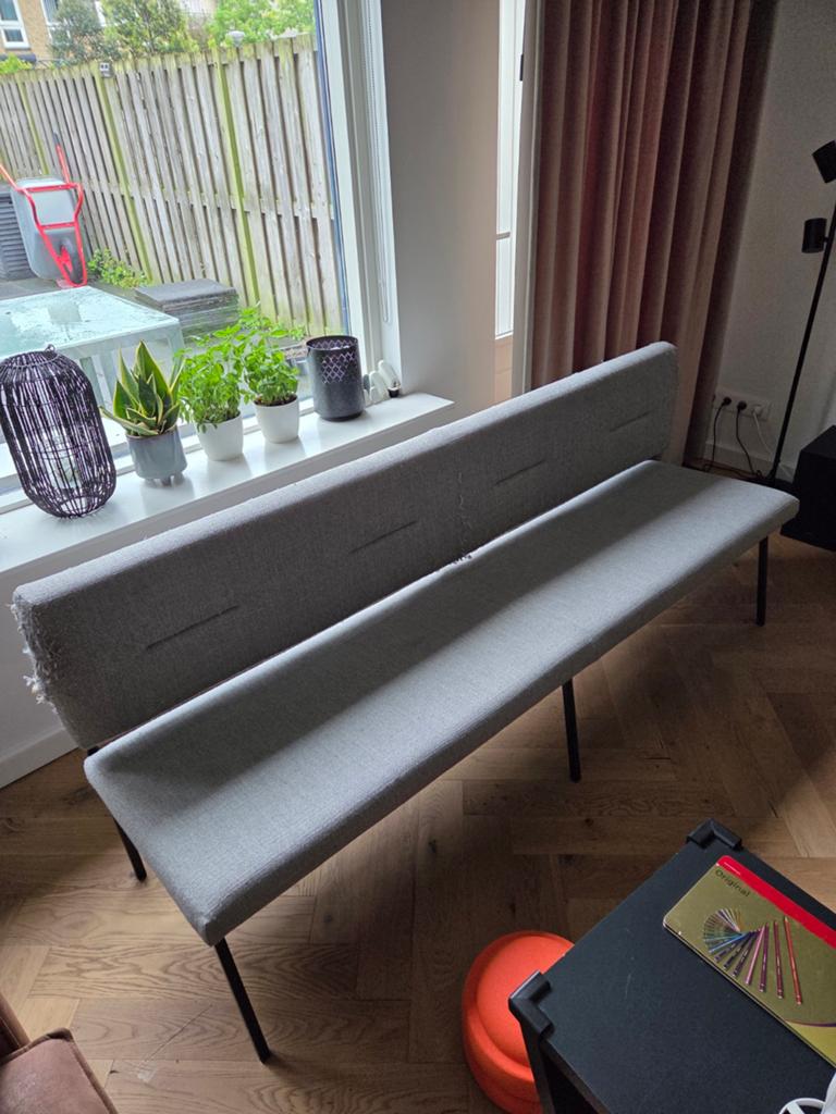 Gratis eettafelbank opknapper, Gebruikt, Minder dan 75 cm, 150 tot 200 cm, Ophalen of Verzenden