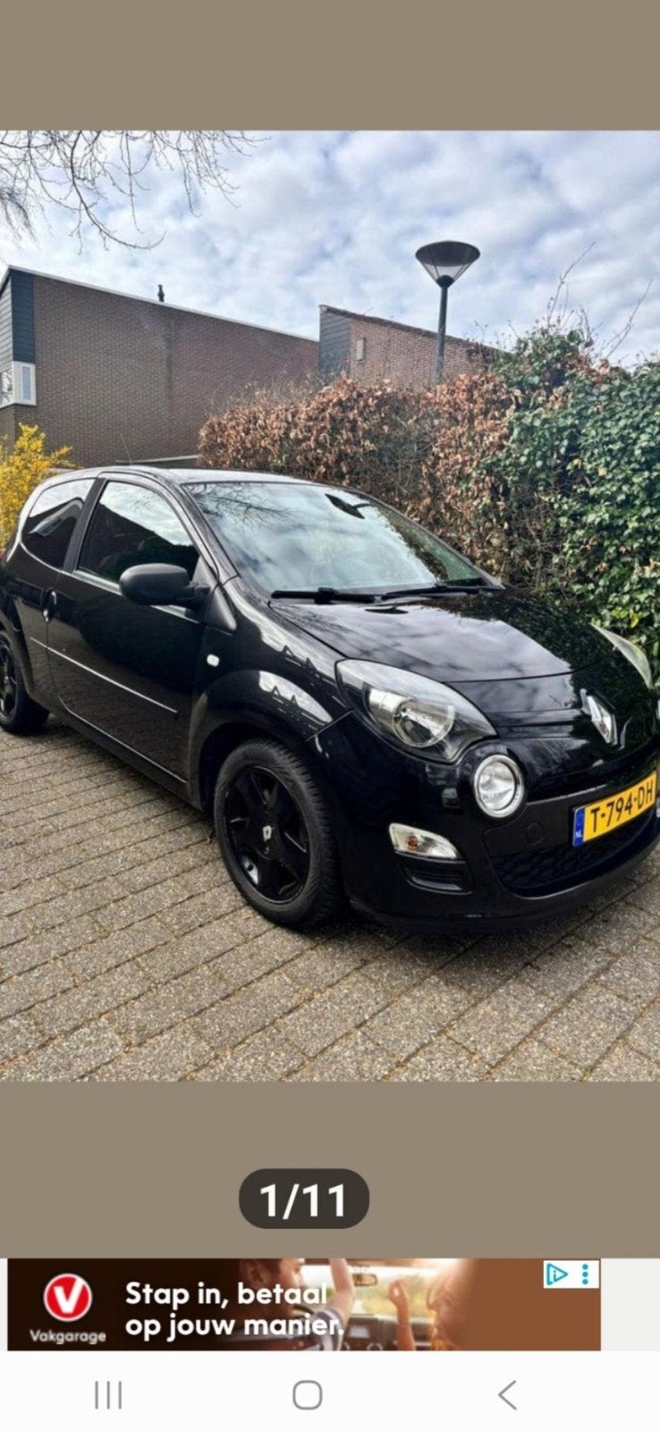 Mooie Renault Twingo met nieuwe koppeling., Euro 5, Twingo, Zwart, Zwart