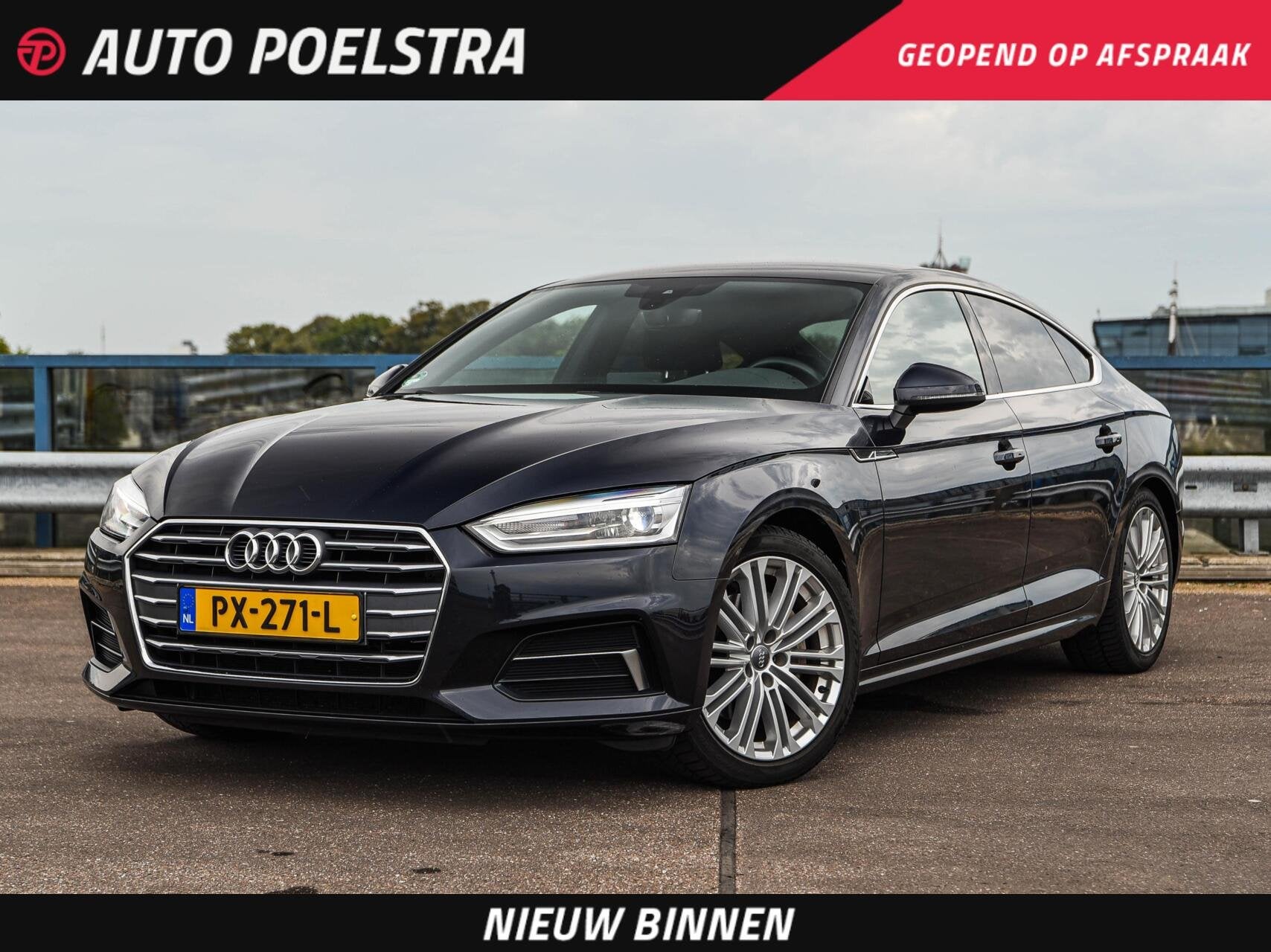 Audi A5 Sportback 2.0 TDI 190 PK S-tronic Aut. Sport Pro Lin, Auto's, Audi, Stof, Blauw, Origineel Nederlands, Diesel
