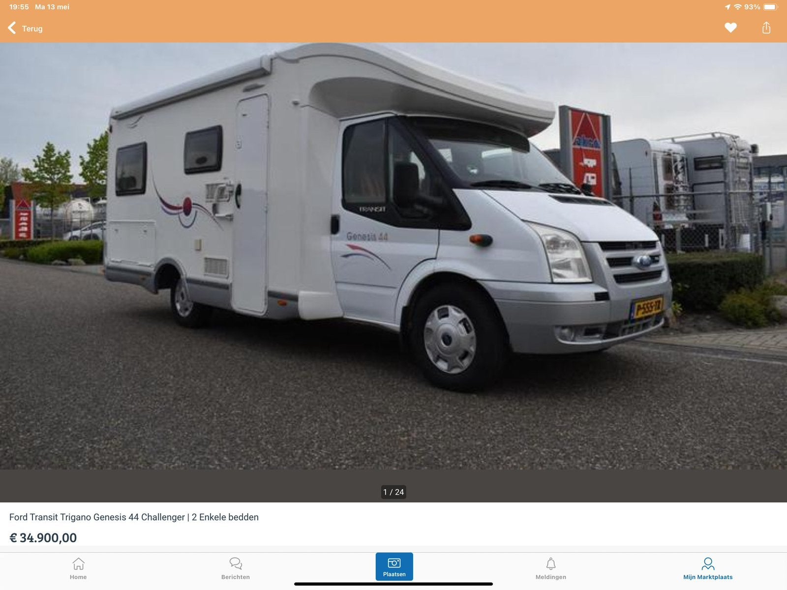 Ford transit Challenger 2009 enkele bedden, Chemisch toilet, Standaard zit, Ford, Rookmelder