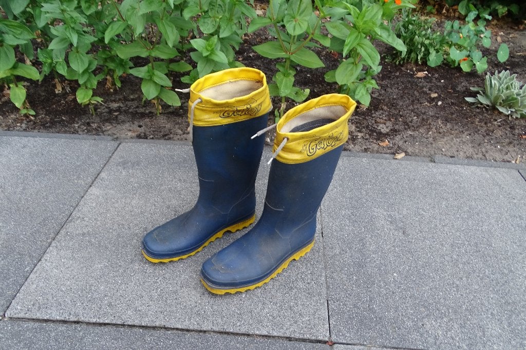 2 paar laarzen, Ophalen of Verzenden, Gedragen, Blauw, Hoge laarzen