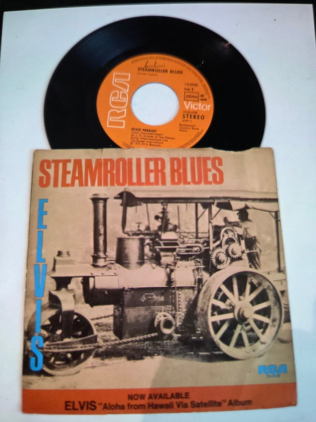 Elvis Presley - Steamroller Blues / Fool 7 inch singles, Gebruikt, Fotohoes, 7 inch, Ophalen of Verzenden