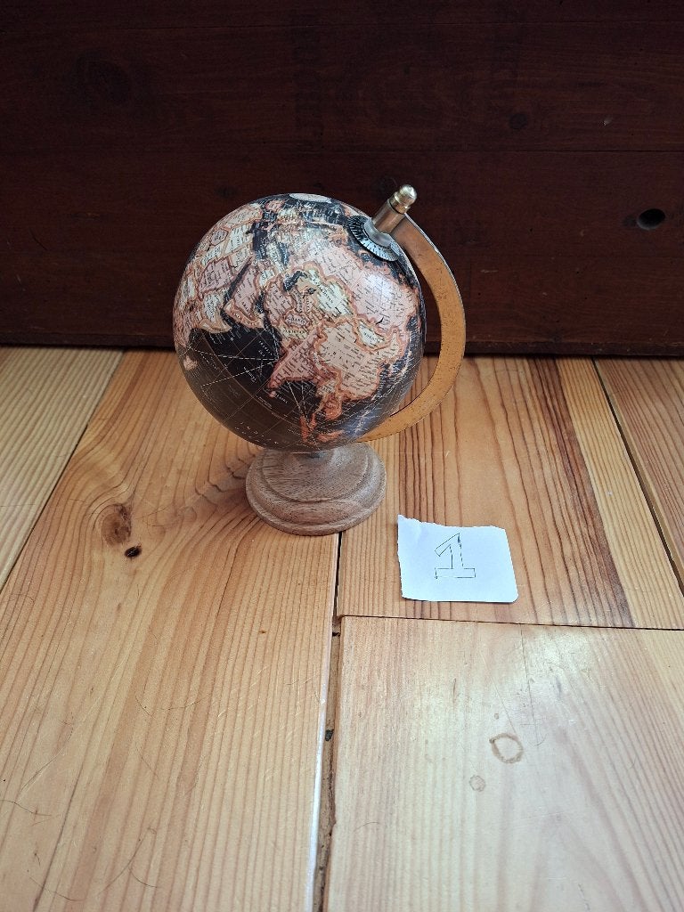 Xenos wereldbol, Ophalen, Kunststof, 12 cm, Draaibaar
