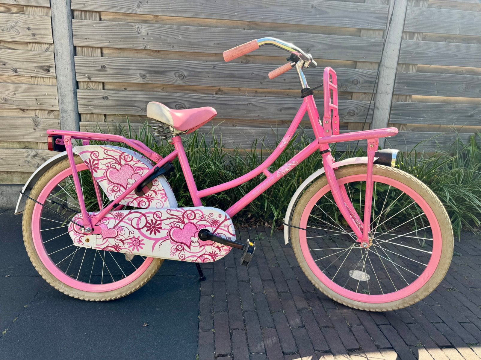 Kinder transportfiets 22 inch, Ophalen, Gebruikt, Terugtraprem, 20 inch