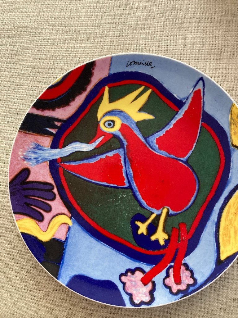 Bord "vuurvogel" van Corneille (Cobra), Ophalen of Verzenden