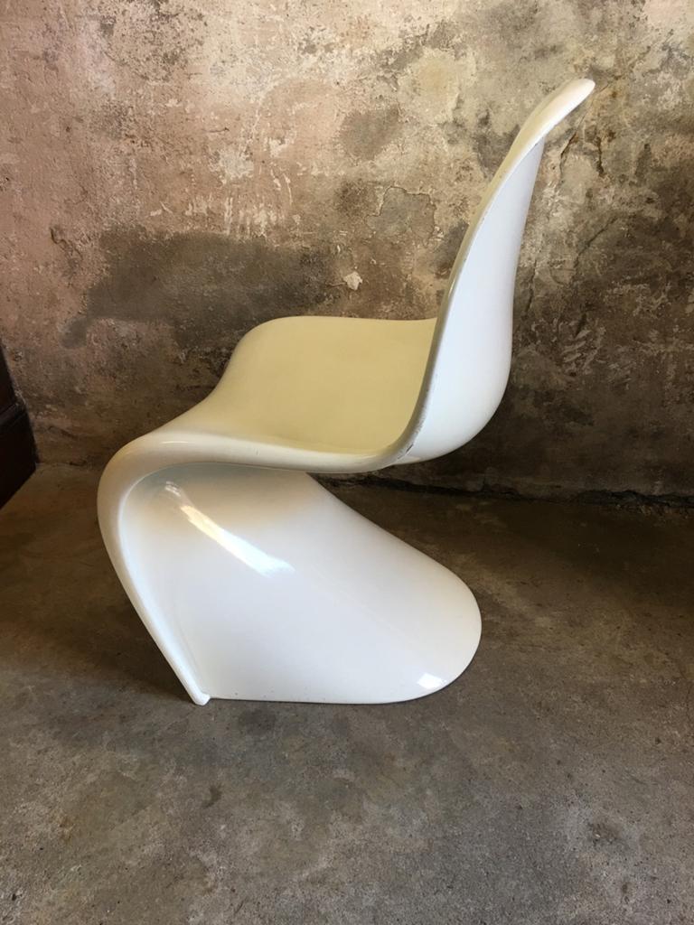 Panton S Chair stoel van Herman Miller , jaren 60, Kunststof, Gebruikt, USA, Wit