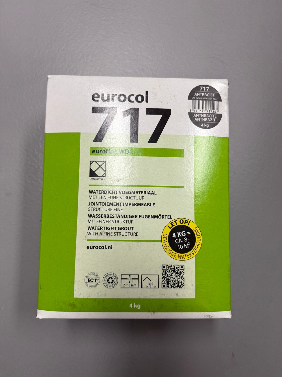 Eurocol 717 voegmortel antraciet, Ophalen, Nieuw