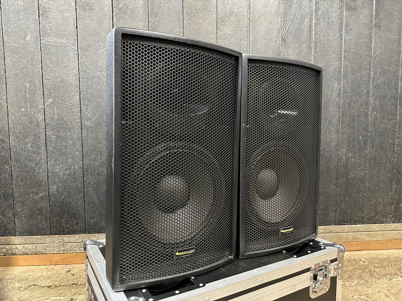 8x Audiophony 12 inch speaker set, topkast, Gebruikt, 120 watt of meer, Front, Rear of Stereo speakers, Ophalen