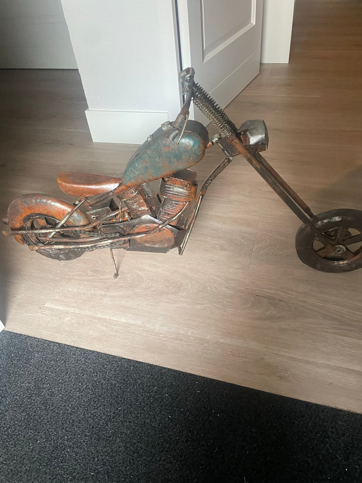 Unieke metalen chopper motorfiets decoratie, Motoren, Ophalen of Verzenden, Zo goed als nieuw