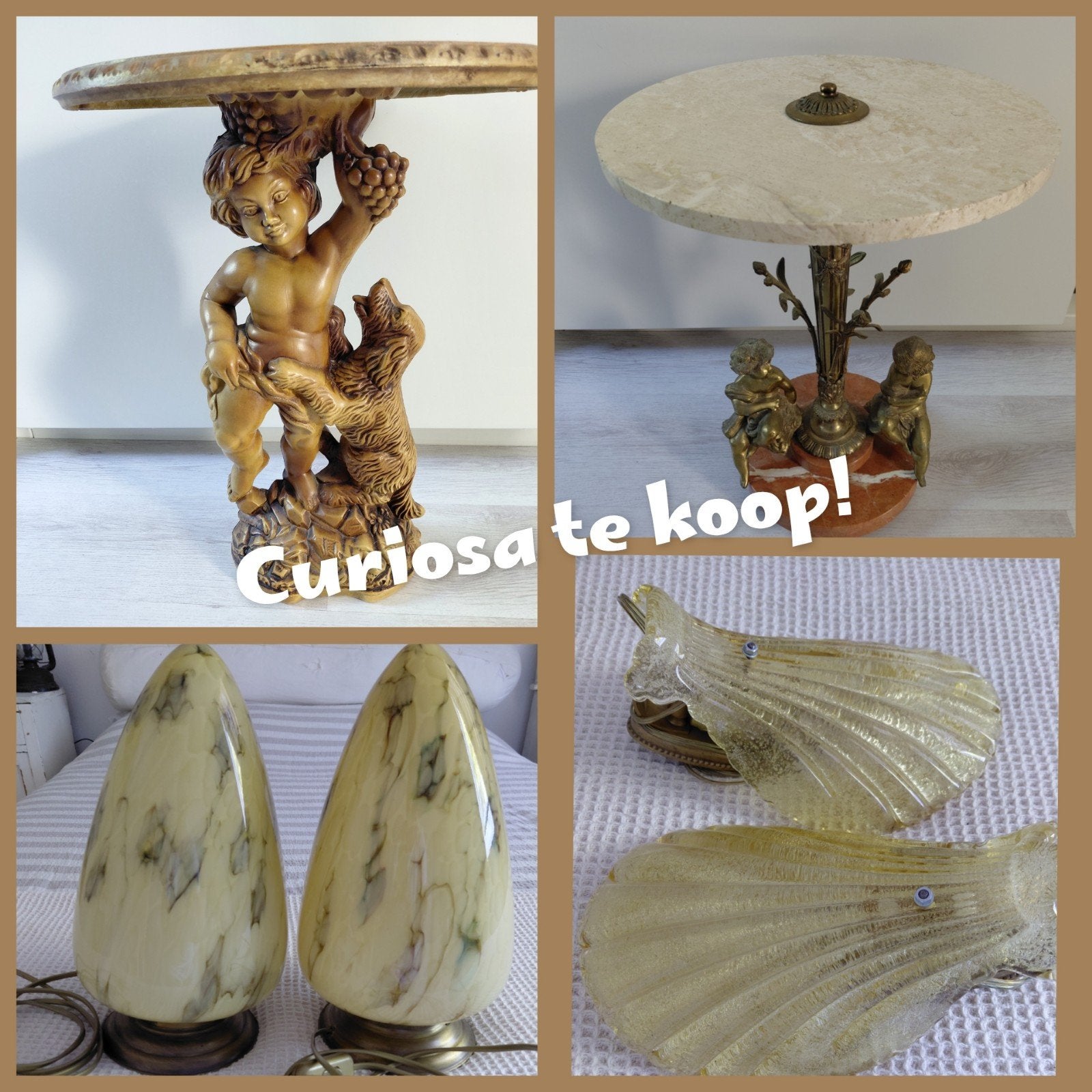 Murano lampen/onyx lampen/Marmeren tafeltje/plastic achtig, Ophalen