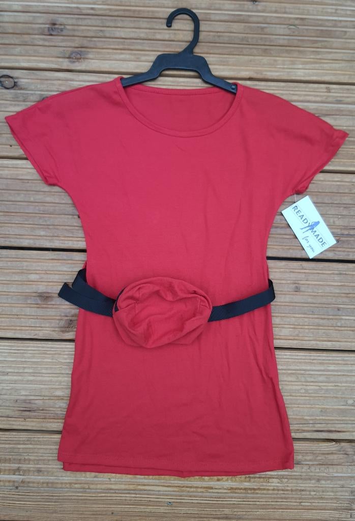 Jurk met tasje - Rood mt 146/152., Meisje, Nieuw, Ophalen of Verzenden, 7204gh